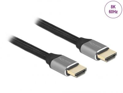DeLock Ultra High Speed HDMI Cable 48 Gbps 8K 60 Hz 1m Grey Certified