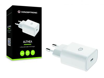 Conceptronic  ALTHEA07W 1-Port 20W USB-C PD Charger Adapter White