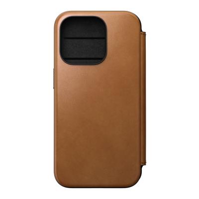 Nomad iPhone 15 Pro Modern Leather Folio English Tan