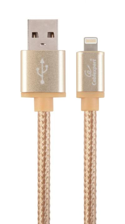 Gembird CCB-mUSB2B-AMLM-6-G USB2.0 - Lightning cable 1,8m Gold