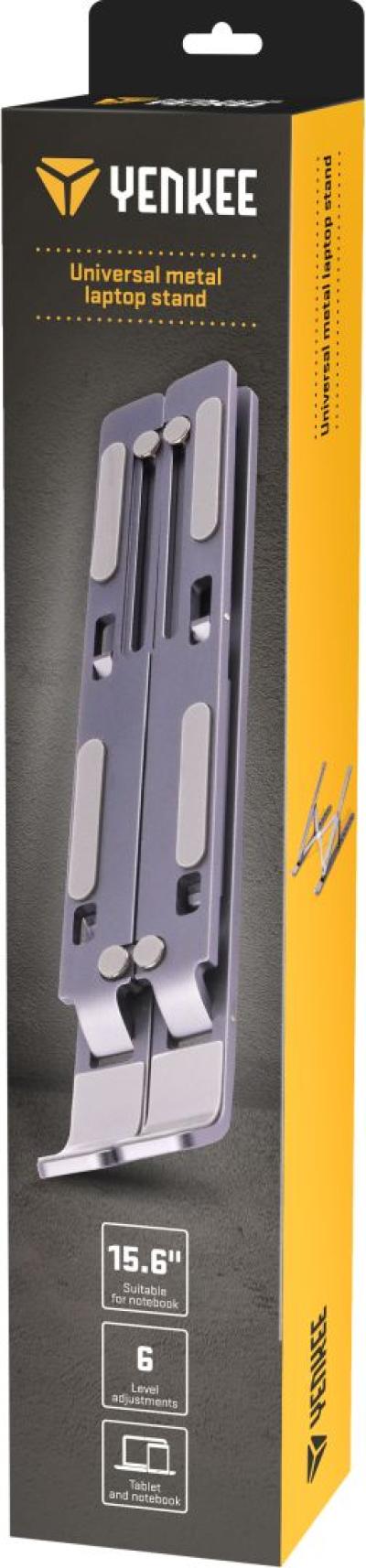 Yenkee YSM 02 ALU Notebook Holder Aluminium Grey