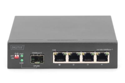 Digitus 4-Port Gigabit Network Switch 1 SFP Uplink Black