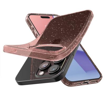 Spigen iPhone 15 Pro Max Case Liquid Crystal Glitter Rose Quartz