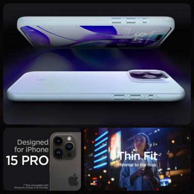 Spigen iPhone 15 Pro Case Thin Fit Mute Blue