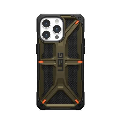 UAG Monarch case for iPhone 15 Pro Max Kevlar Elemental Green