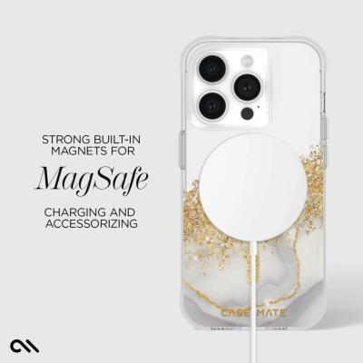 Case-Mate iPhone 15 Pro case Karat Marble MagSafe