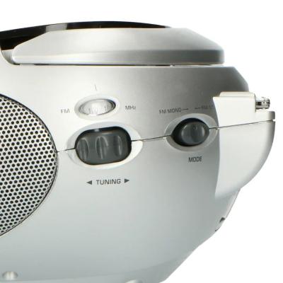 Lenco SCD-24 portable stereo FM radio with CD player Black/Silver