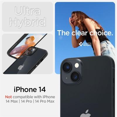 Spigen Ultra Hybrid, matte black - iPhone 14