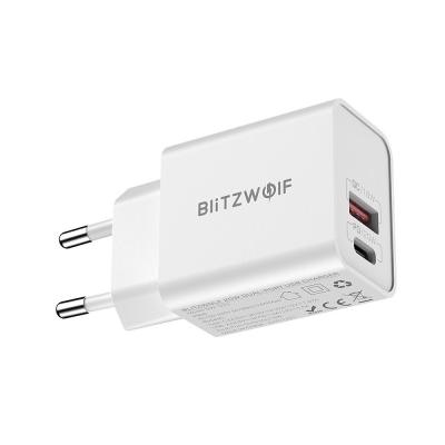 Blitzwolf BW-S20 20W-os töltő adapter dupla töltő porttal White