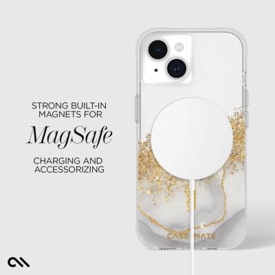 Case-Mate iPhone 15 Plus case Karat Marble MagSafe