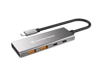 Conceptronic  HUBBIES15G 4-Port USB3.2 Gen 2 Hub Grey