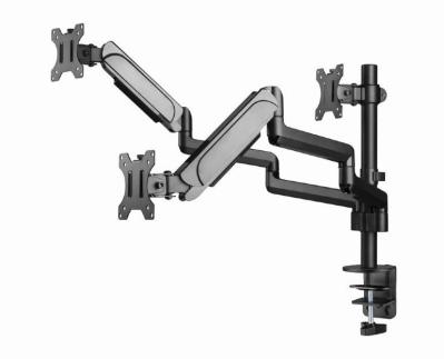 Gembird MA-DA3-01 Desk mounted adjustable mounting arm for 3 monitors full-motion 17"-27" Black
