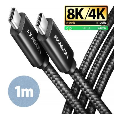 AXAGON BUCM4X-CM10AB NEWGEN USB-C <> USB-C 4 Gen 3x2 Cable 1m Black