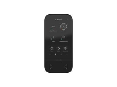 AJAX Keypad TouchScreen 5"; érintőképernyős kezelő; kártyaolvasóval; fekete