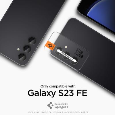 Spigen Samsung Galaxy S23 FE Glass tR EZ Fit Optik Pro Black (2 Pack)