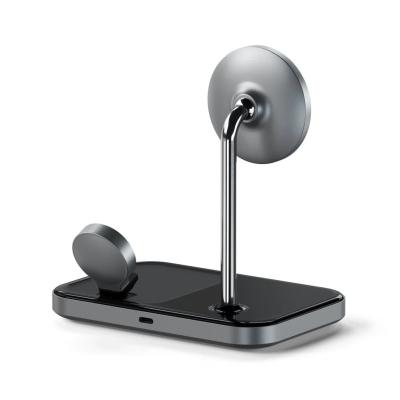 Satechi 3 in 1 Magnetic Wireless Charging Stand Black/Grey