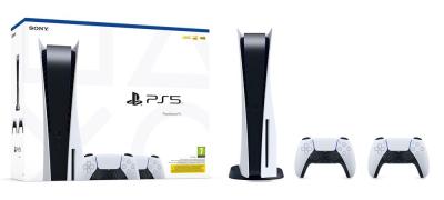 Sony Playstation 5 825GB Digital Edition White + 2 DualSense kontroller