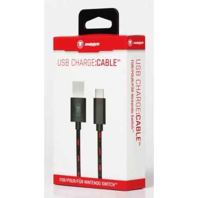 snakebyte USB Charge Cable for Nintendo Black/Red