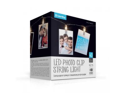 ColorWay LED garland СolorWay photo clip string light 40 LED/4.2M USB