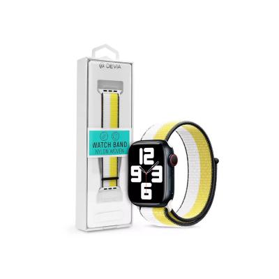 Devia Nylon Braided Adjustable two-tone Watch Loop 38-41mm Oat Milk