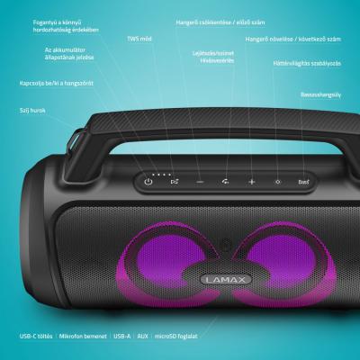Lamax PartyGo1 Bluetooth Speaker Black