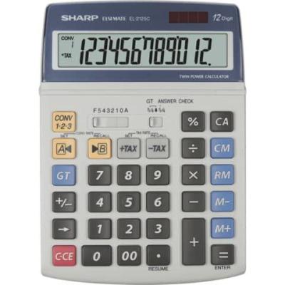 Sharp EL-2125C Asztali számológép Grey