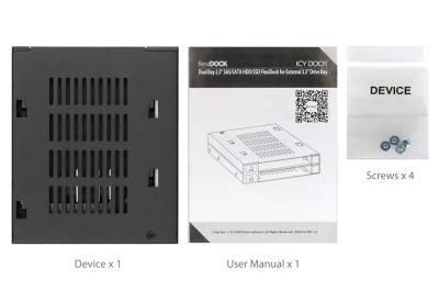 IcyDock flexiDOCK MB522SP-B Dual 2.5” SSD Dock Trayless Hot-Swap SATA / SAS Mobile Rack for Ext 3.5” Bay