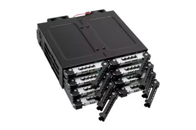 IcyDock ToughArmor MB998SP-B Rugged Full Metal 8 Bay 2.5" SATA HDD & SSD (7mm) Backplane Cage for External 5.25" Bay