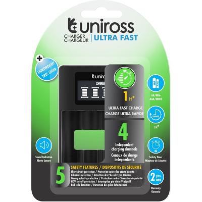Uniross Ultra Fast AA/AAA LCD akku gyorstöltő