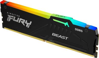 Kingston 128GB DDR5 5200MHz Kit(4x32GB) Fury Beast RGB Black