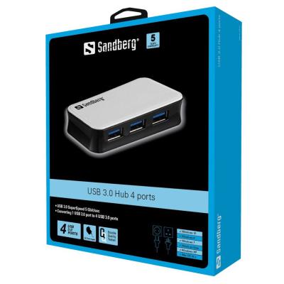 Sandberg USB 3.0 Hub 4 ports White/Black