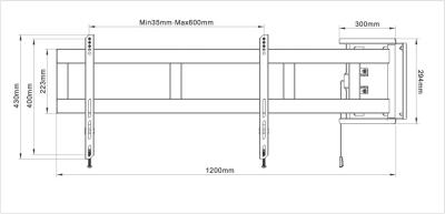 Multibrackets M Universal Swing Arm 180 Degrees Large 48"-69" Black