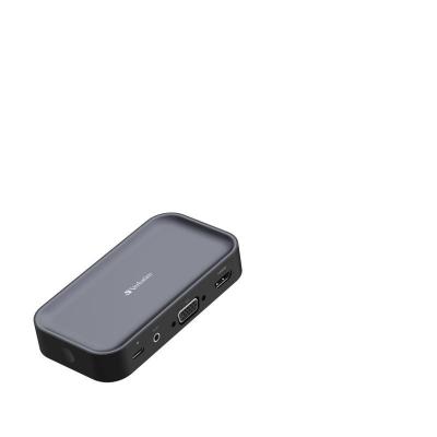 Verbatim WDA-01 Share My Screen 1080p USB-C Wireless Display Adapter with Hub Black