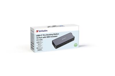 Verbatim CDS-15SSD USB-C Pro Docking Station Black