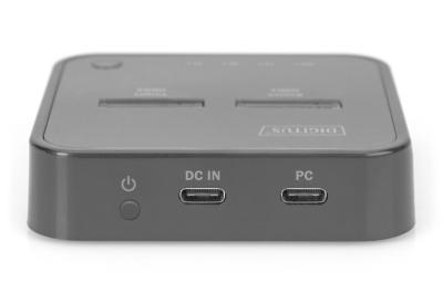 Digitus Dual M.2 NVMe SSD Docking Station with Offline Clone Function USB-C Black