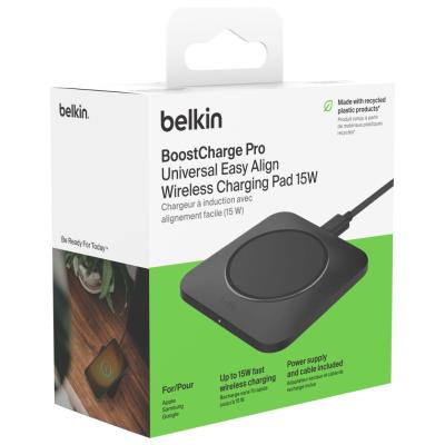 Belkin BoostCharge Pro Universal Easy Align Wireless Charging Pad 15W Black
