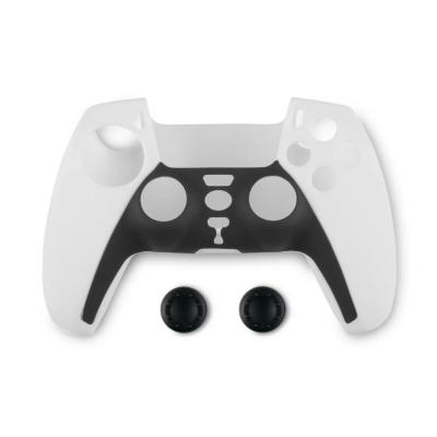 Spartan Gear Playstation 5 Silicon Skin Cover and Thumb Grips Black/White