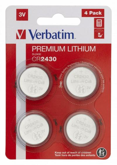 Verbatim CR2430 Lítium Elem 4db/csomag