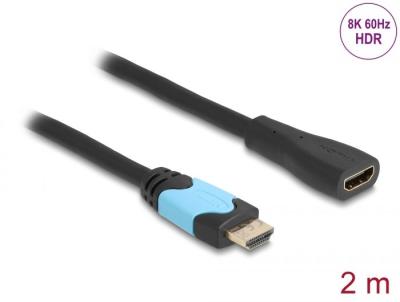 DeLock High Speed HDMI extension cable 48 Gbps 8K60Hz2m Black