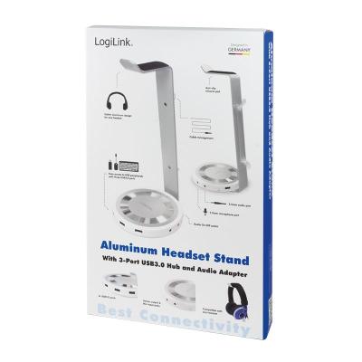 Logilink Aluminum headset stand Silver