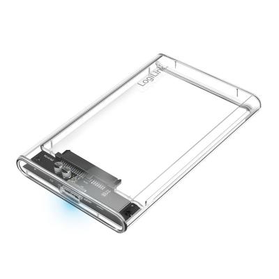 Logilink External HDD enclosure 2,5" HDD/SSD, USB 3.0 tool-free Transparent