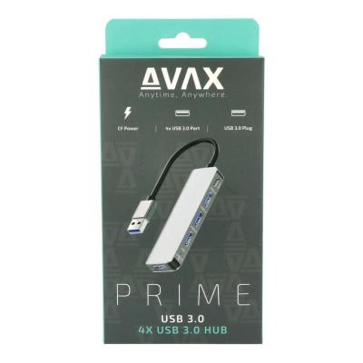 Avax HB900 PRIME 4-port USB3.0 HUB Black