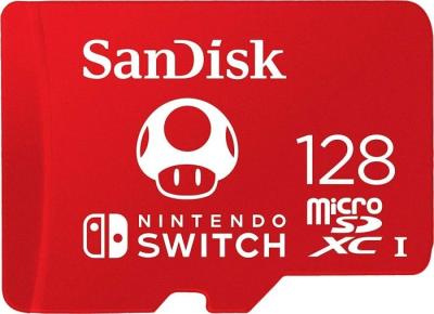 Sandisk 128GB microSDXC Class 10 UHS-1 U3 A1 For Nintendo Switch adapter nélkül