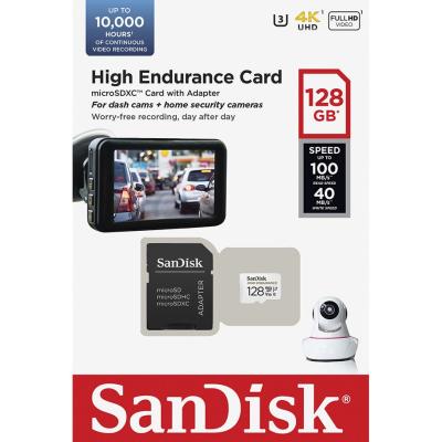 Sandisk 128GB microSDXC High Endurance Class 10 CL10 U3 V30 + adapterrel