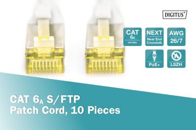 Digitus CAT6A S-FTP Patch Cable 0,25m Grey (10db)