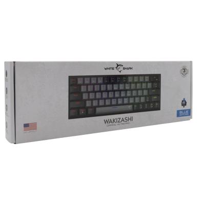 White Shark Wakizashi Blue Switches Gaming Keyboard Grey/Black US