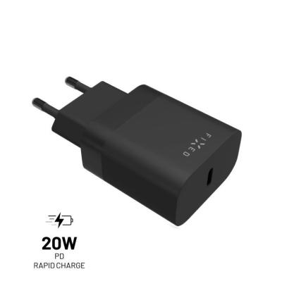 FIXED USB-C Travel Charger 20W, Fekete