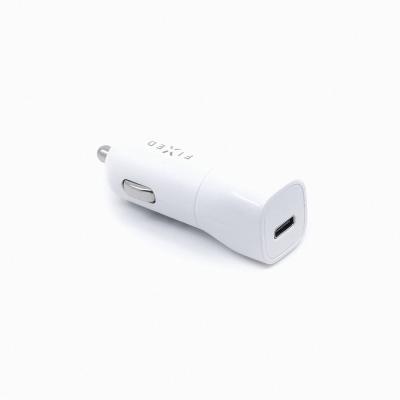 FIXED Car charger with USB-C output and PD support, 18W Fehér