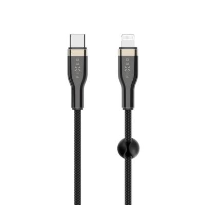 FIXED Braided Cable USB-C/Lightning, 1,2m, black