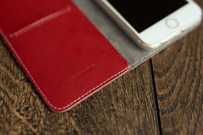 FIXED Wallet oldalranyíló telefontok FIT Apple iPhone XS, Piros